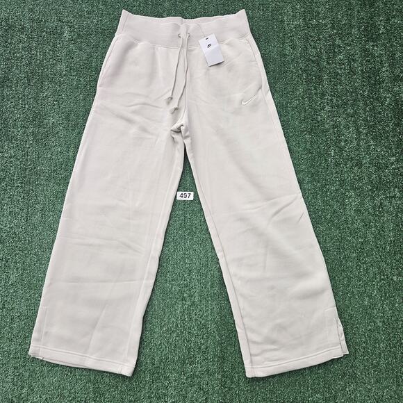 Nike Women's High-Waisted Wide-Leg Sweatpants Light Brown/Sail DQ5615-104 NWT - Picture 1 of 9